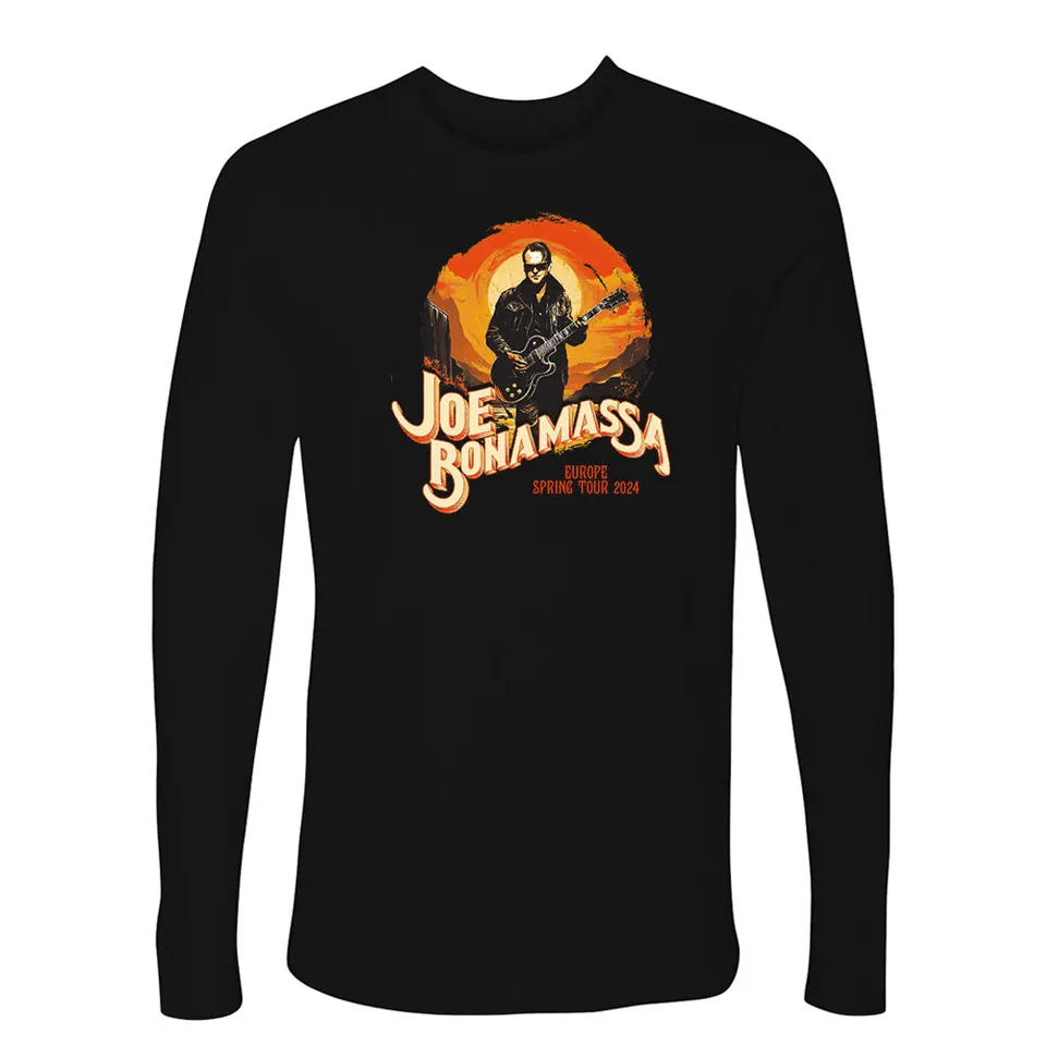 Joe Bonamassa 2024 Europe Spring Tour Serenade langermet t-skjorte svart