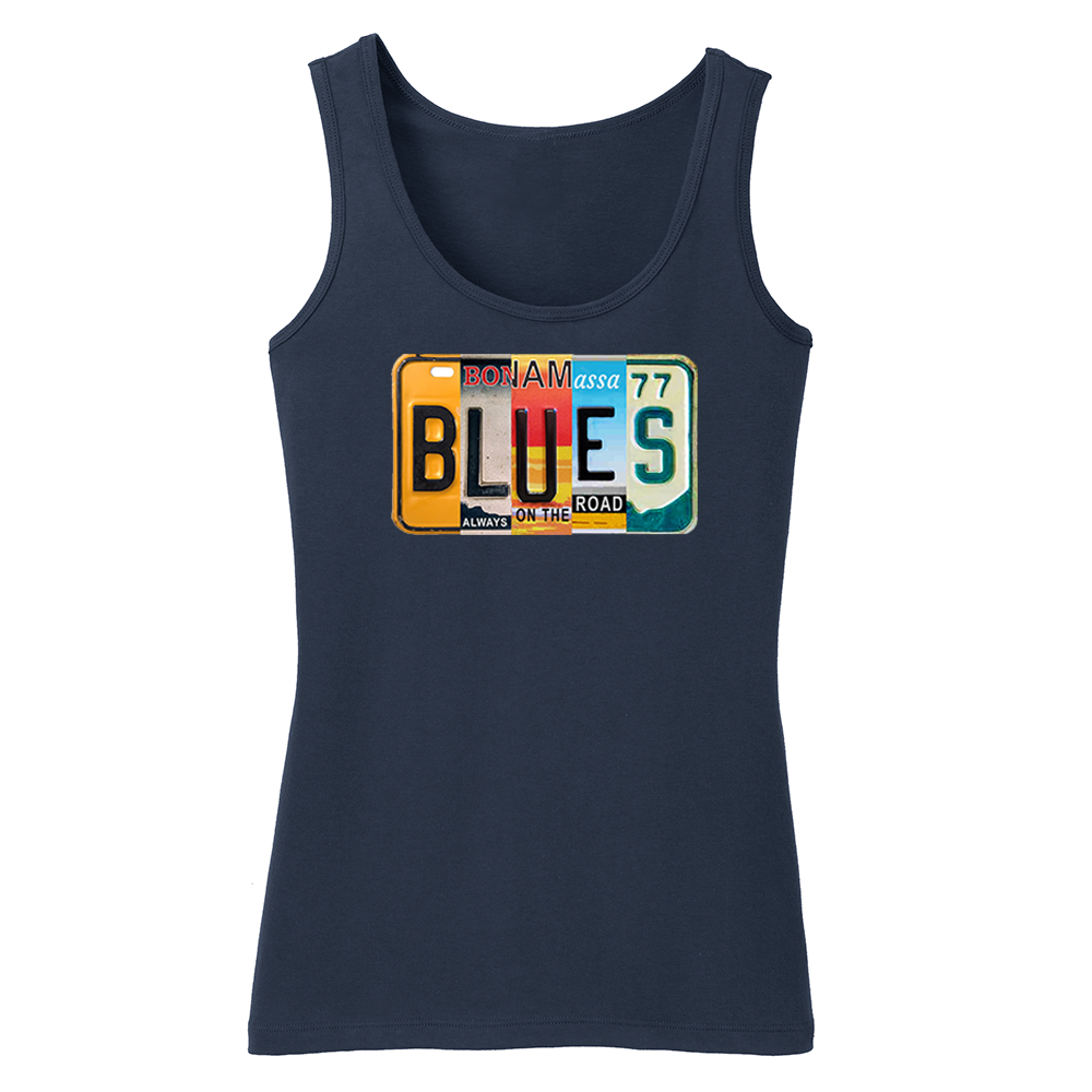 Joe Bonamassa Blues License Plate singlet dame svart bomull