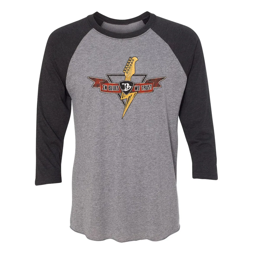 Joe Bonamassa Blues Thunderbolt 3/4 Sleeve t-skjorte Black Heather