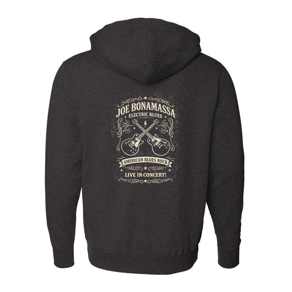 Joe Bonamassa JB Electric Blues zip-hoodie svart glidelås