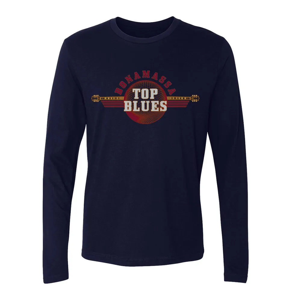 Joe Bonamassa Top Blues Long Sleeve t-skjorte svart bomull