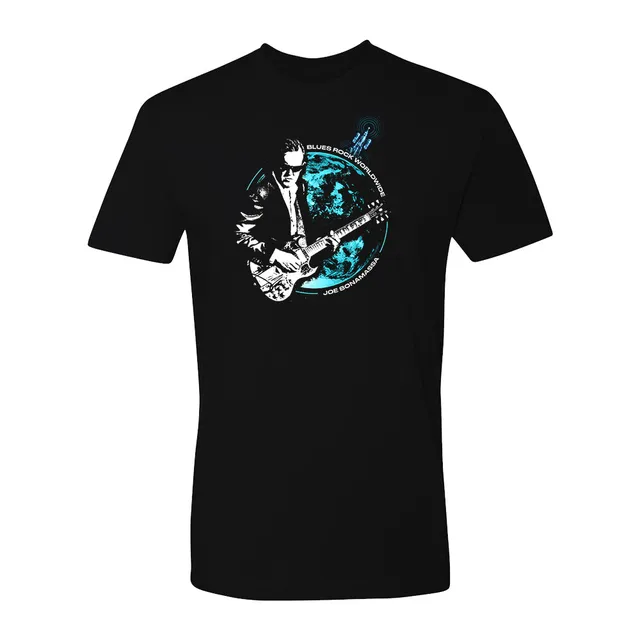 Joe Bonamassa Blues Rock Worldwide t-skjorte svart bomull
