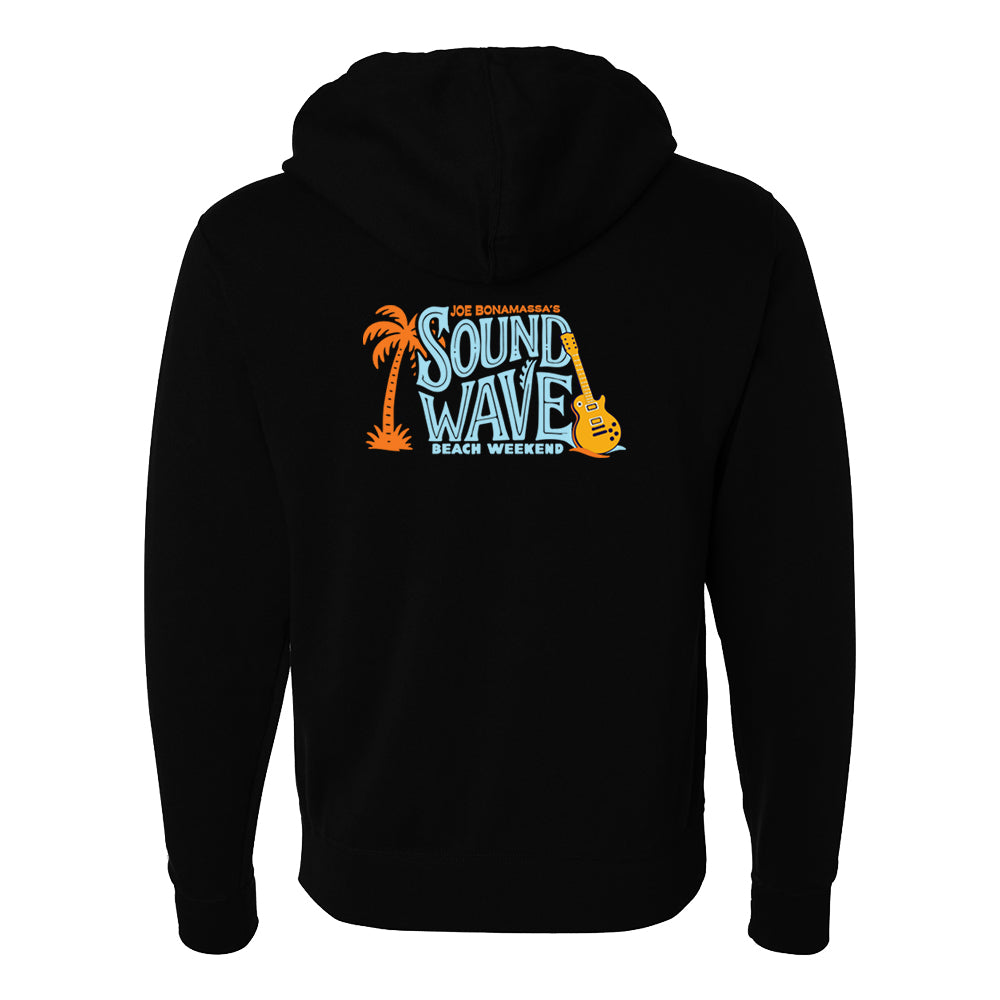 Joe Bonamassa Sound Wave Beach Weekend 2026 zip-hoodie svart