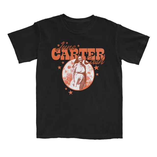 Johnny Cash June Carter Cash Portrait t-skjorte svart brysttrykk