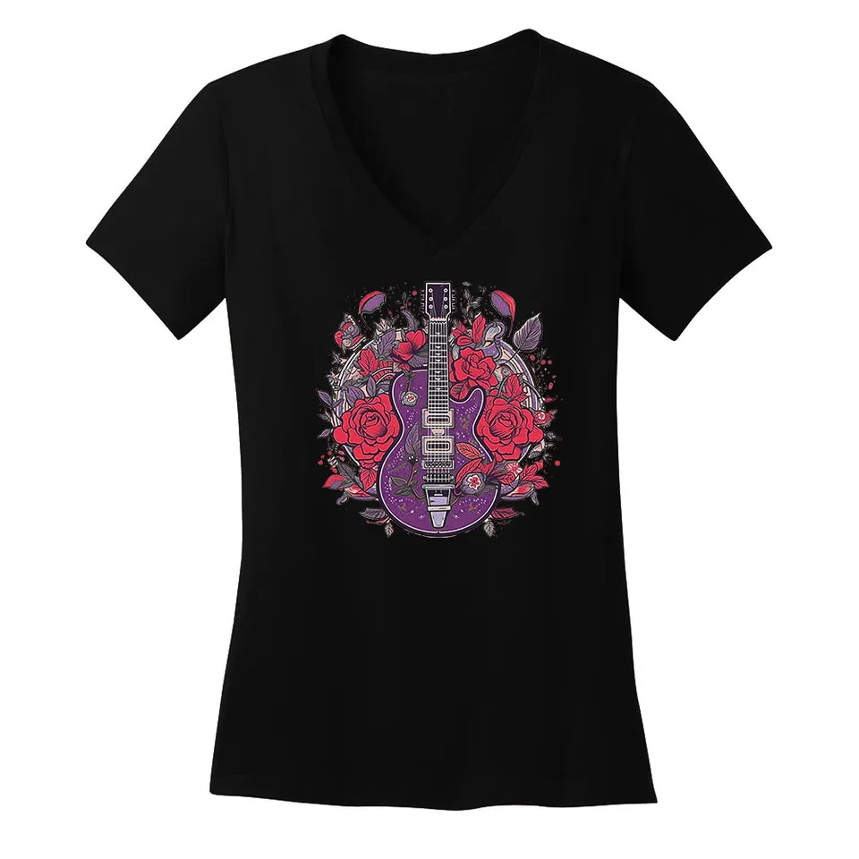 Joe Bonamassa Blooming Blues V-Neck t-skjorte dame bomull