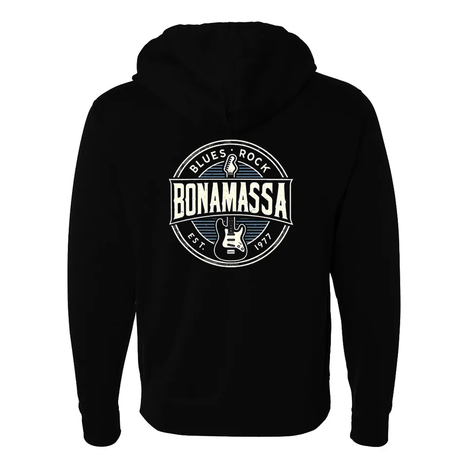 Joe Bonamassa StratoBlues Zip-Up hettegenser unisex svart