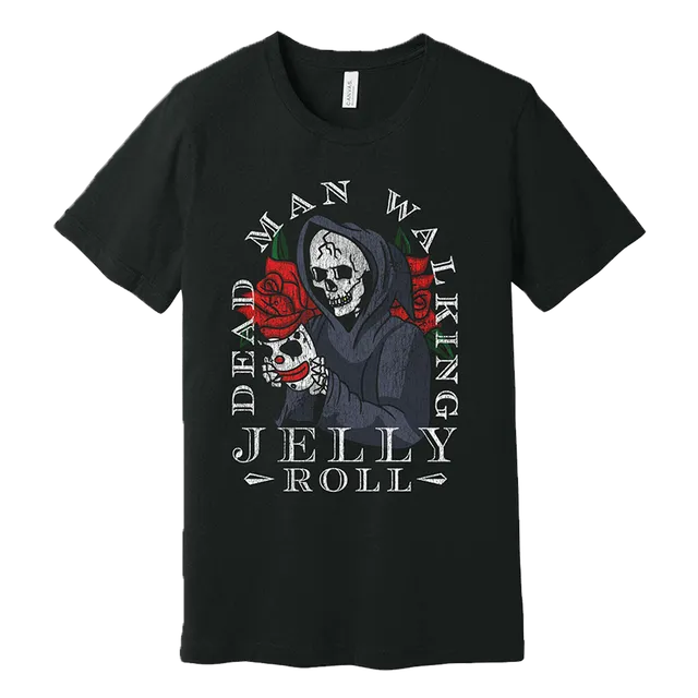 Jelly Roll Dead Man Walking T-skjorte svart S-6XL