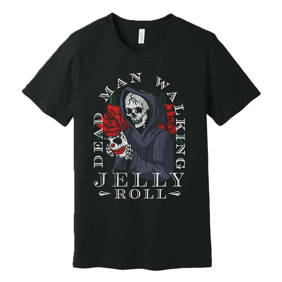 Jelly Roll Dead Man Walking T-skjorte svart S-6XL