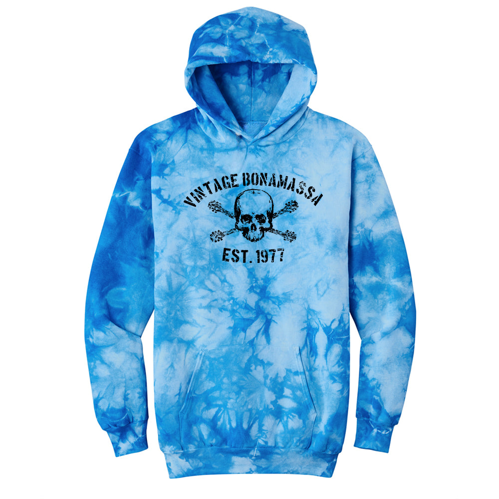 Joe Bonamassa JB Vintage Crystal Tie Dye hettegenser Black/Teal unisex
