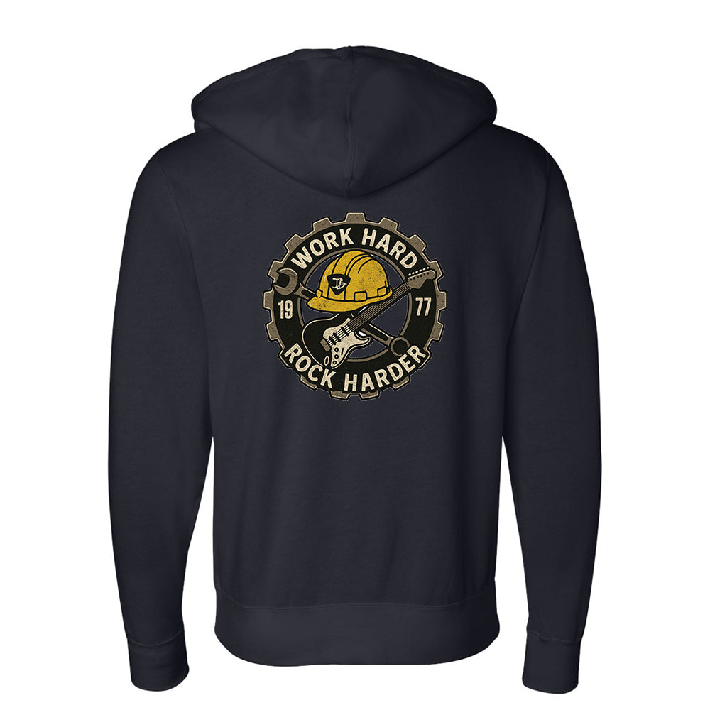 Joe Bonamassa Work Hard Rock Harder hettejakke zip svart