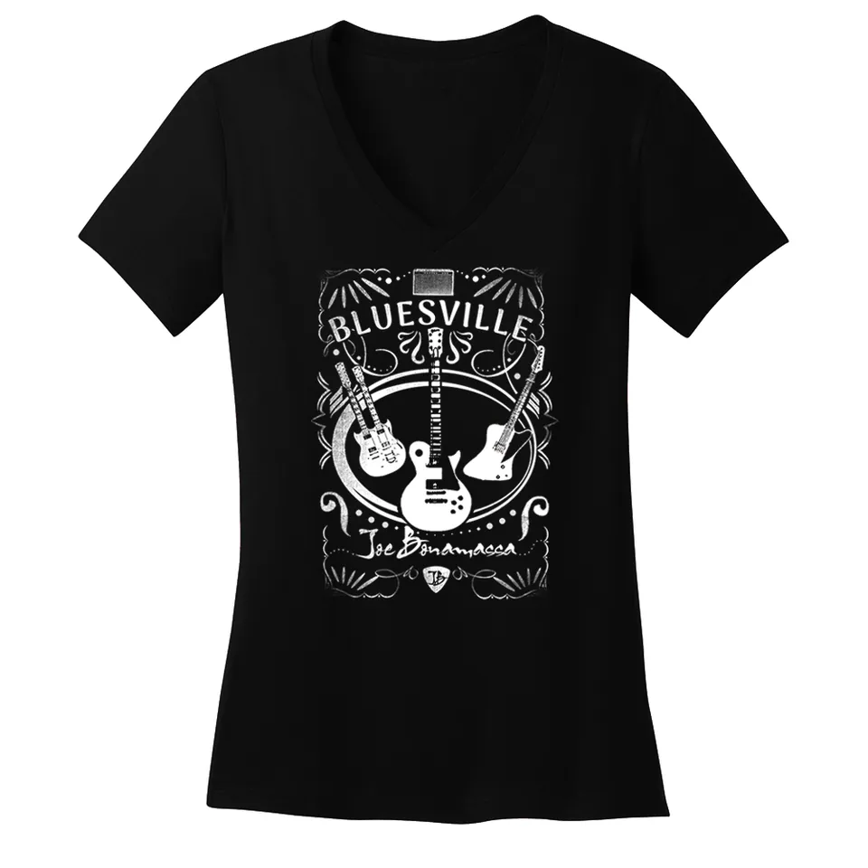 Joe Bonamassa Welcome to Bluesville V-hals dame bomull