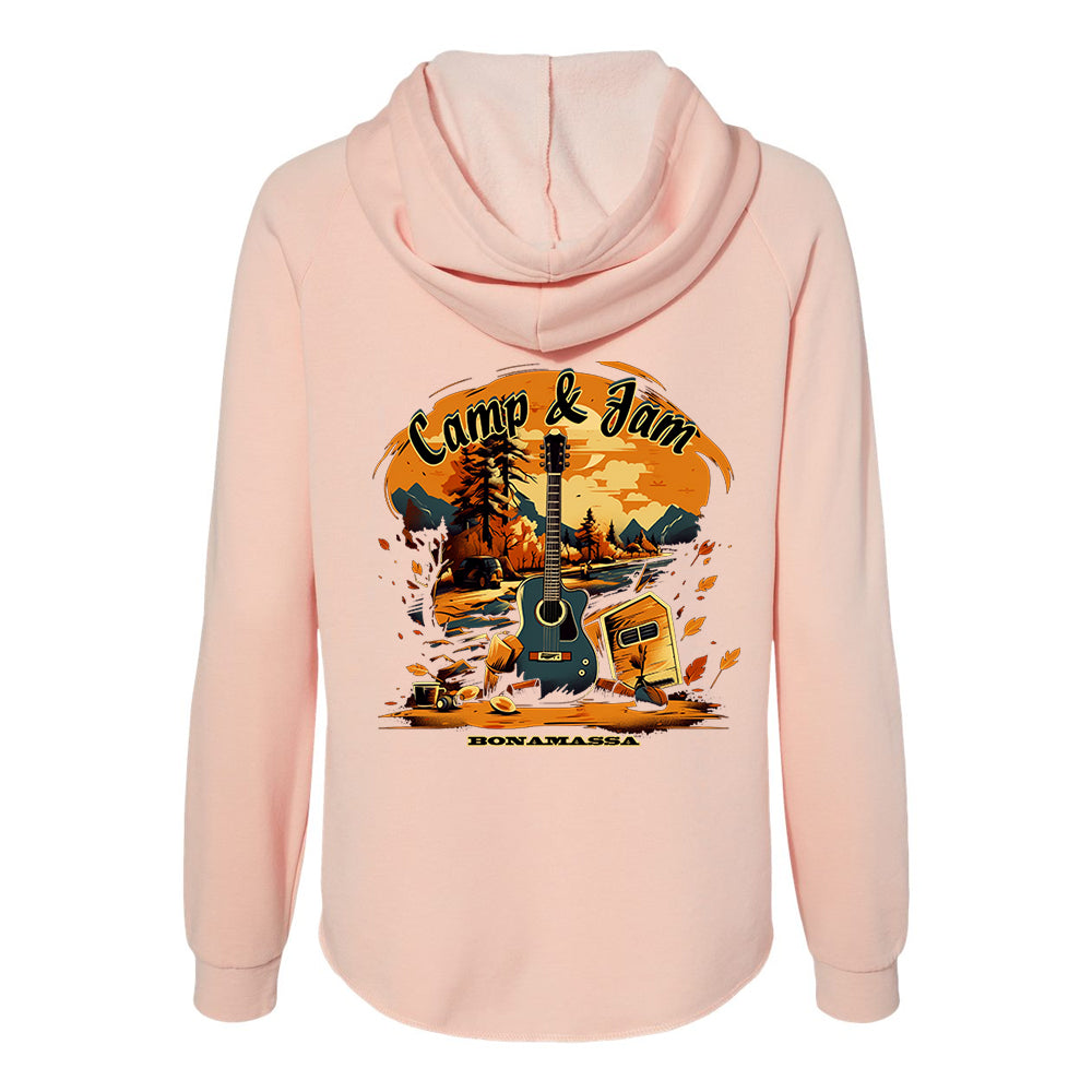 Joe Bonamassa Camp & Jam Wave Wash Zip-Up Hoodie dame svart
