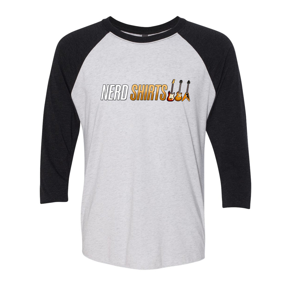 Joe Bonamassa Nerd Shirts baseball t-skjorte unisex hvit/svart