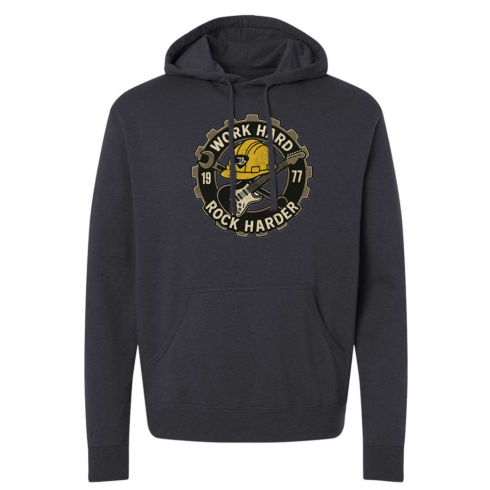 Joe Bonamassa Work Hard Rock Harder hoodie sort – unisex