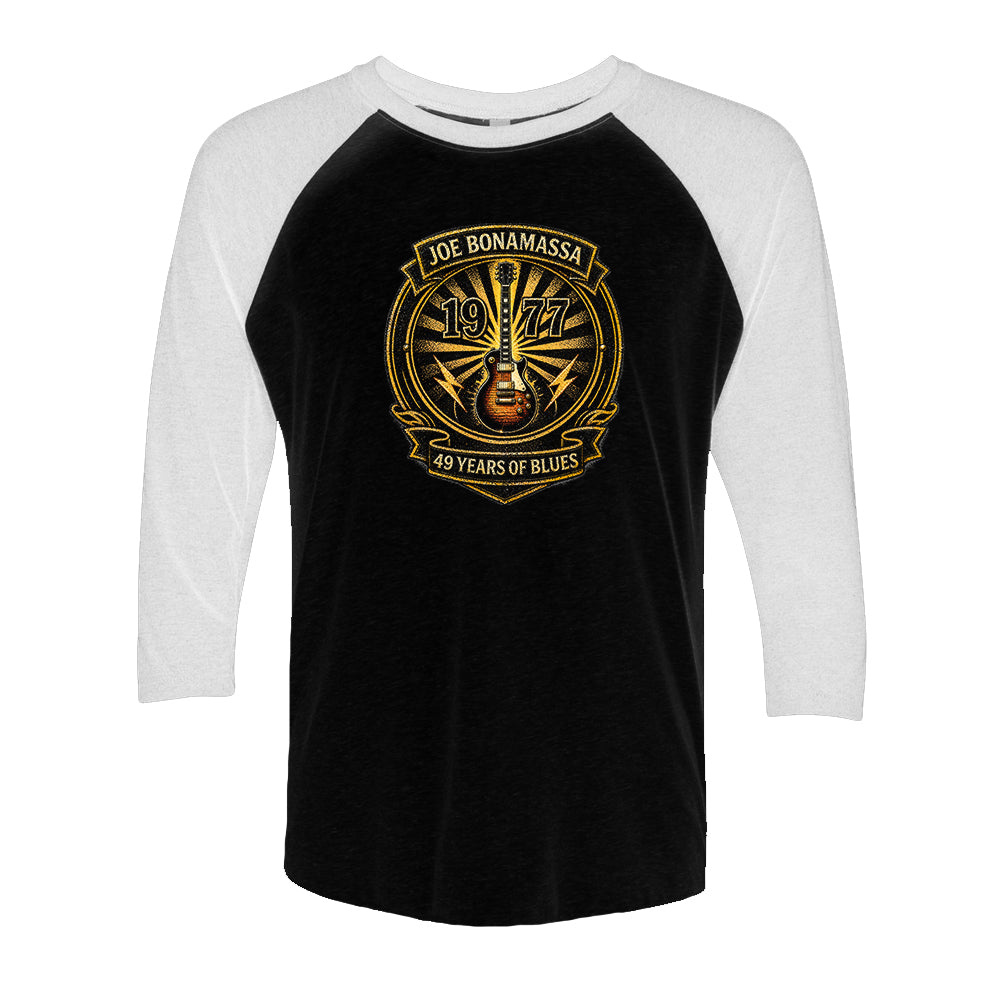 Joe Bonamassa 49 Years of Blues Les Paul T-skjorte unisex hvit/svart