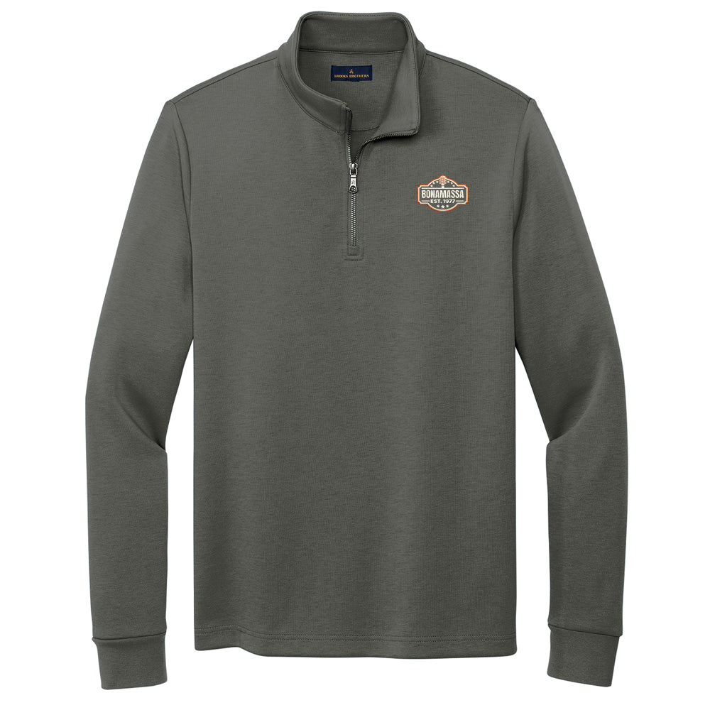 Joe Bonamassa Blues Rock Seal Brooks Brothers Double Knit 1/4 Zip Black