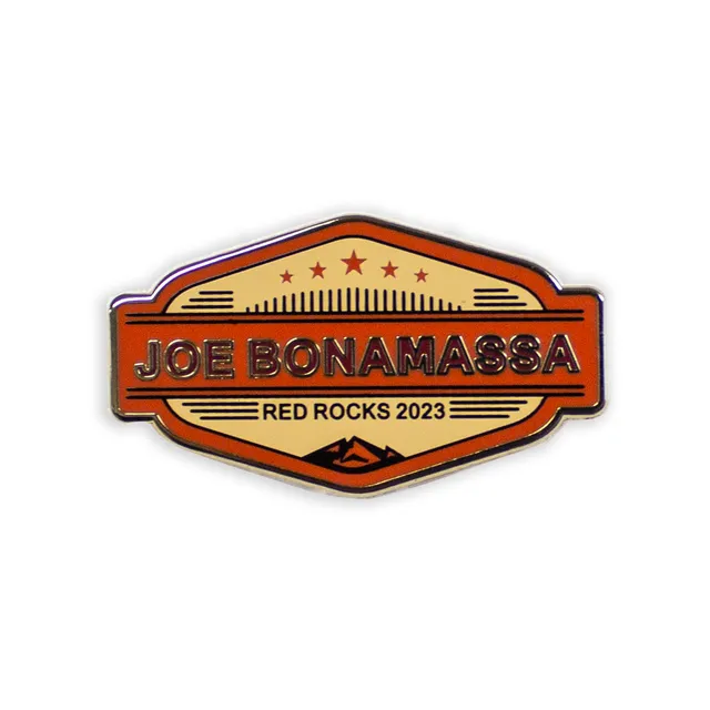 Joe Bonamassa Red Rocks 2023 pin gull emalje samleobjekt