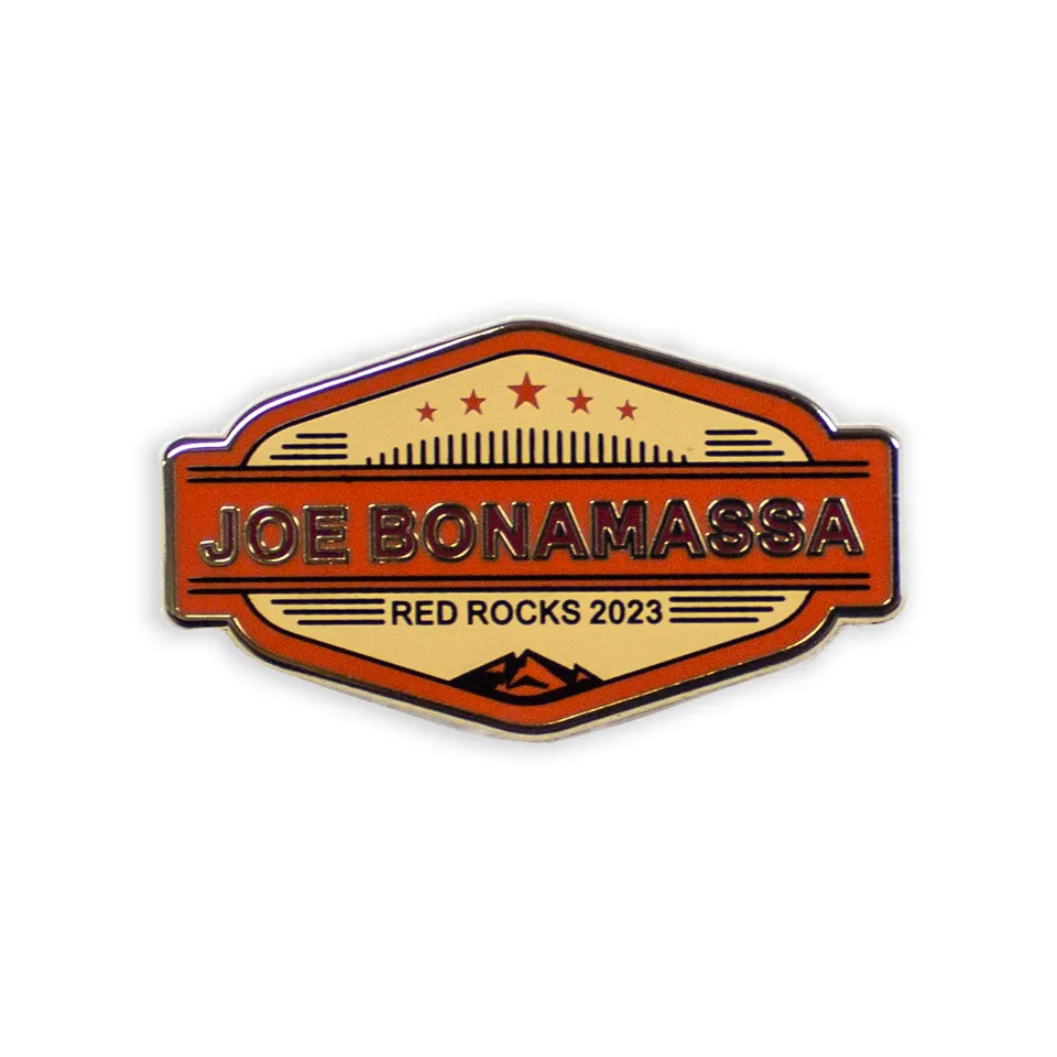 Joe Bonamassa Red Rocks 2023 pin gull emalje samleobjekt