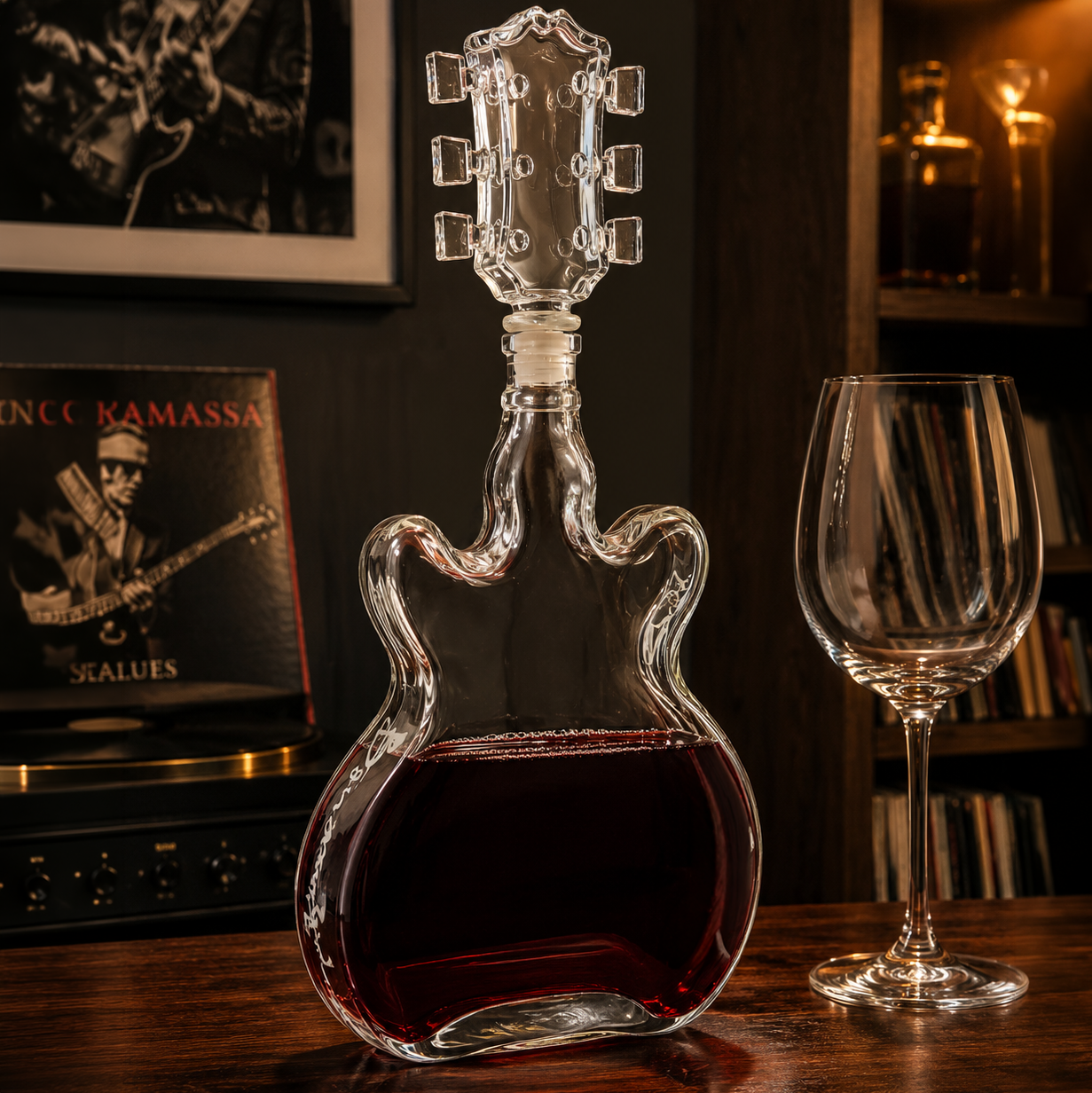 Joe Bonamassa Guitar vinkaraffel 750 ml klart glass