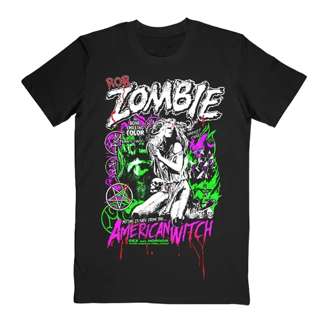 Rob Zombie American Witch Neon Tee T-skjorte neonlys