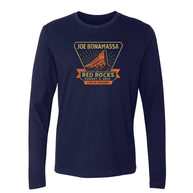 Joe Bonamassa Red Rocks 2025 langermet t-skjorte marine