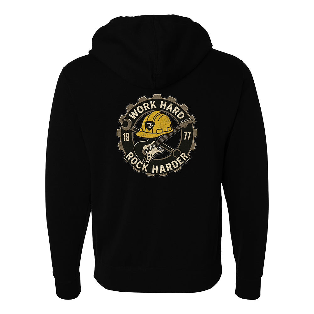 Joe Bonamassa Work Hard Rock Harder hettejakke zip svart