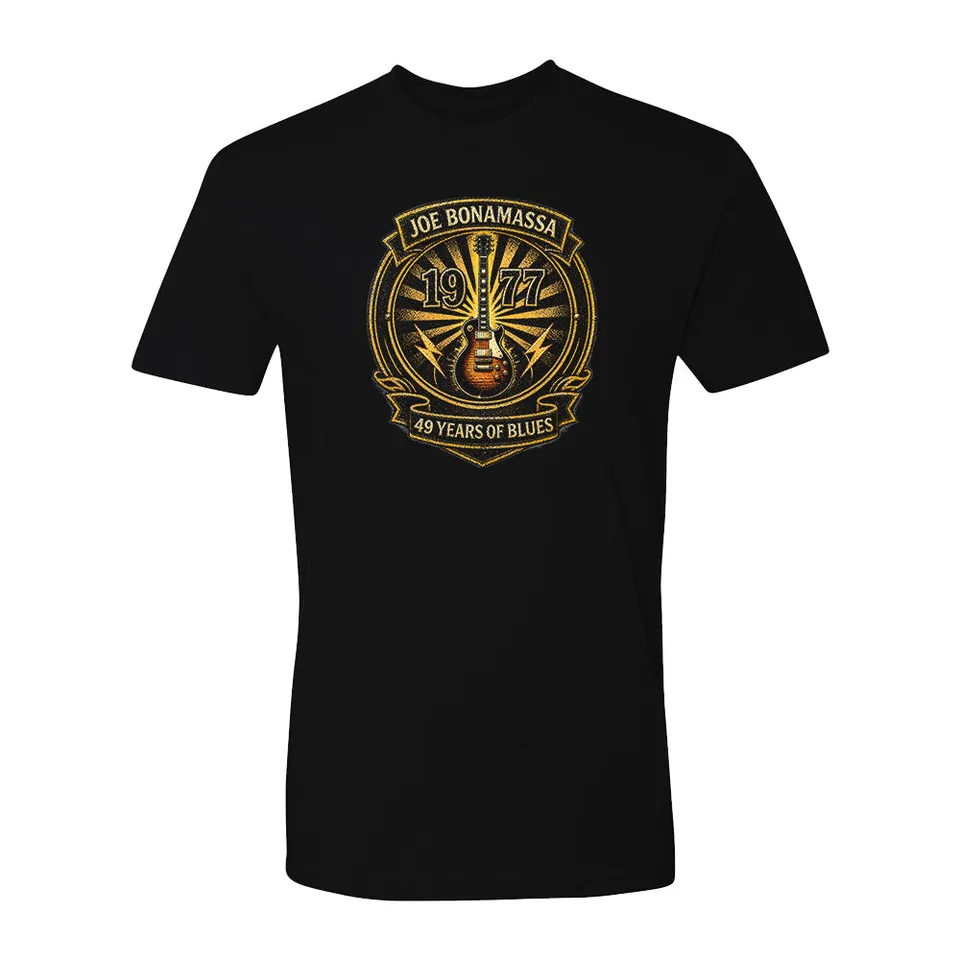 Joe Bonamassa 49 Years of Blues Les Paul T-skjorte svart