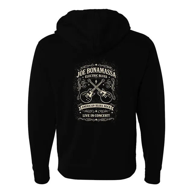 Joe Bonamassa JB Electric Blues zip-hoodie svart glidelås