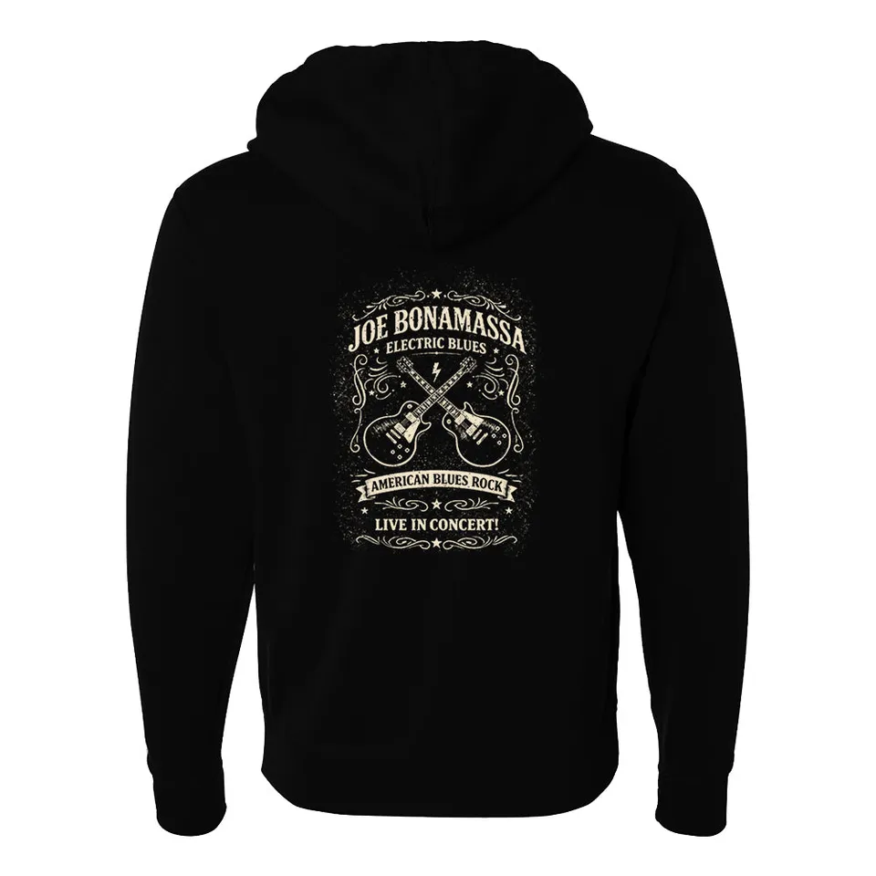 Joe Bonamassa JB Electric Blues zip-hoodie svart glidelås