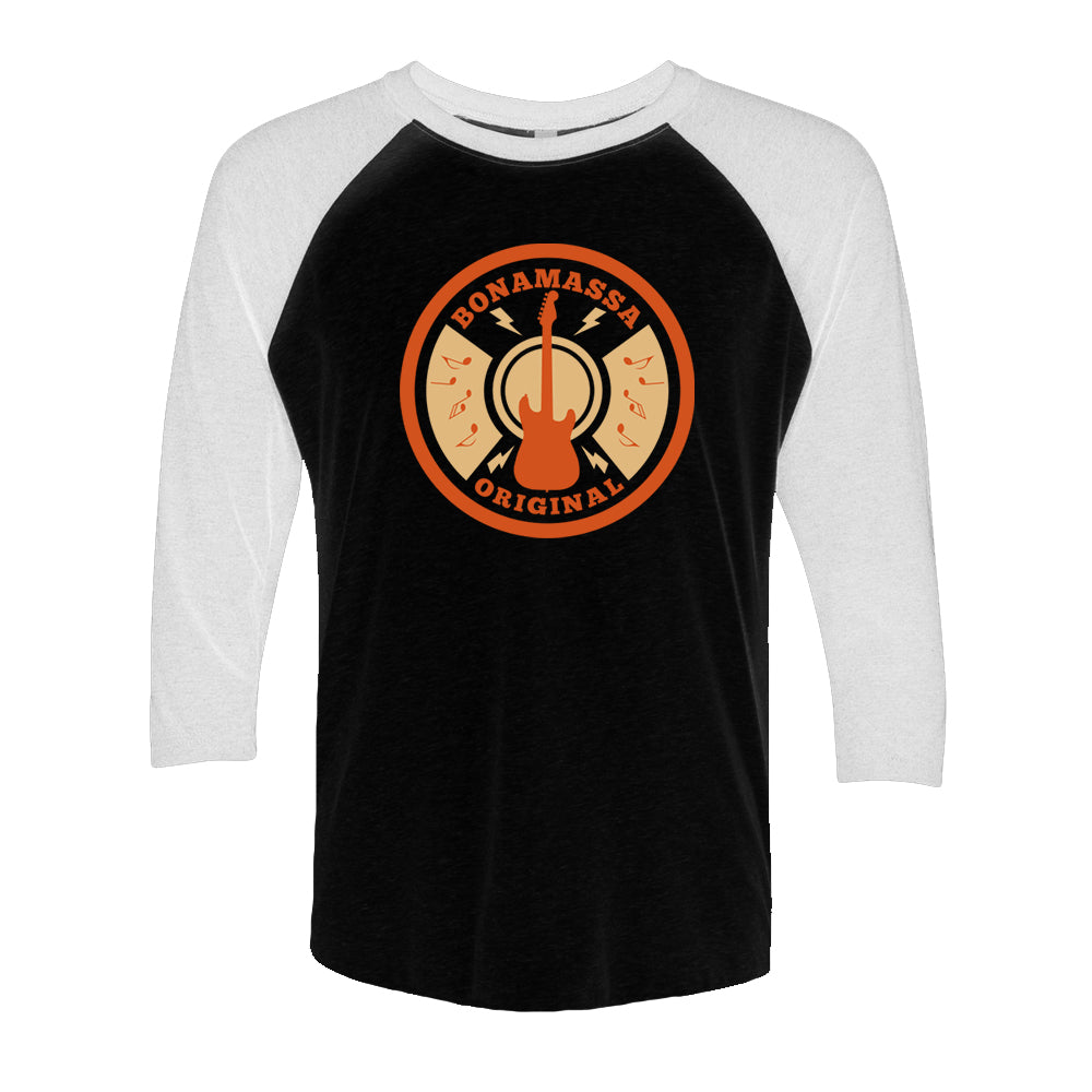Joe Bonamassa Original 3/4-ermet t-skjorte heather grey/black tri-blend