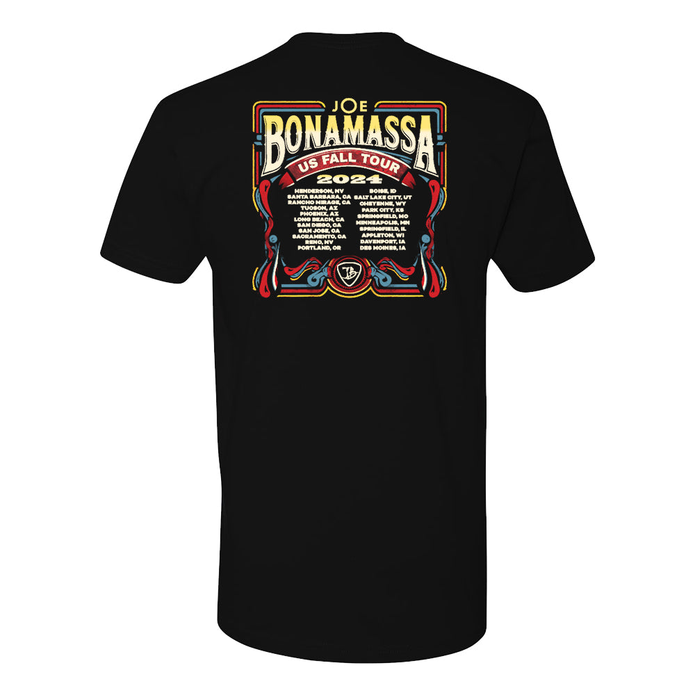 Joe Bonamassa 2024 U.S. Fall Tour t-skjorte svart