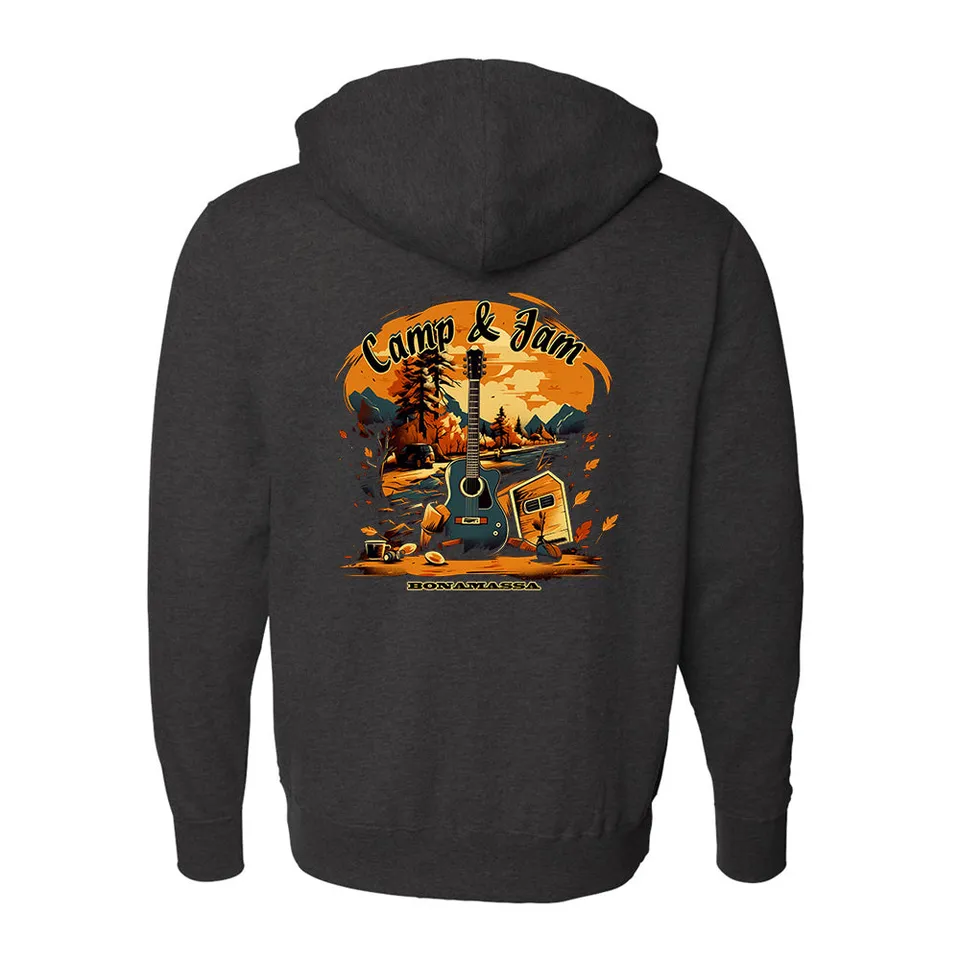 Joe Bonamassa Camp & Jam Zip-Up Hoodie hettejakke svart unisex
