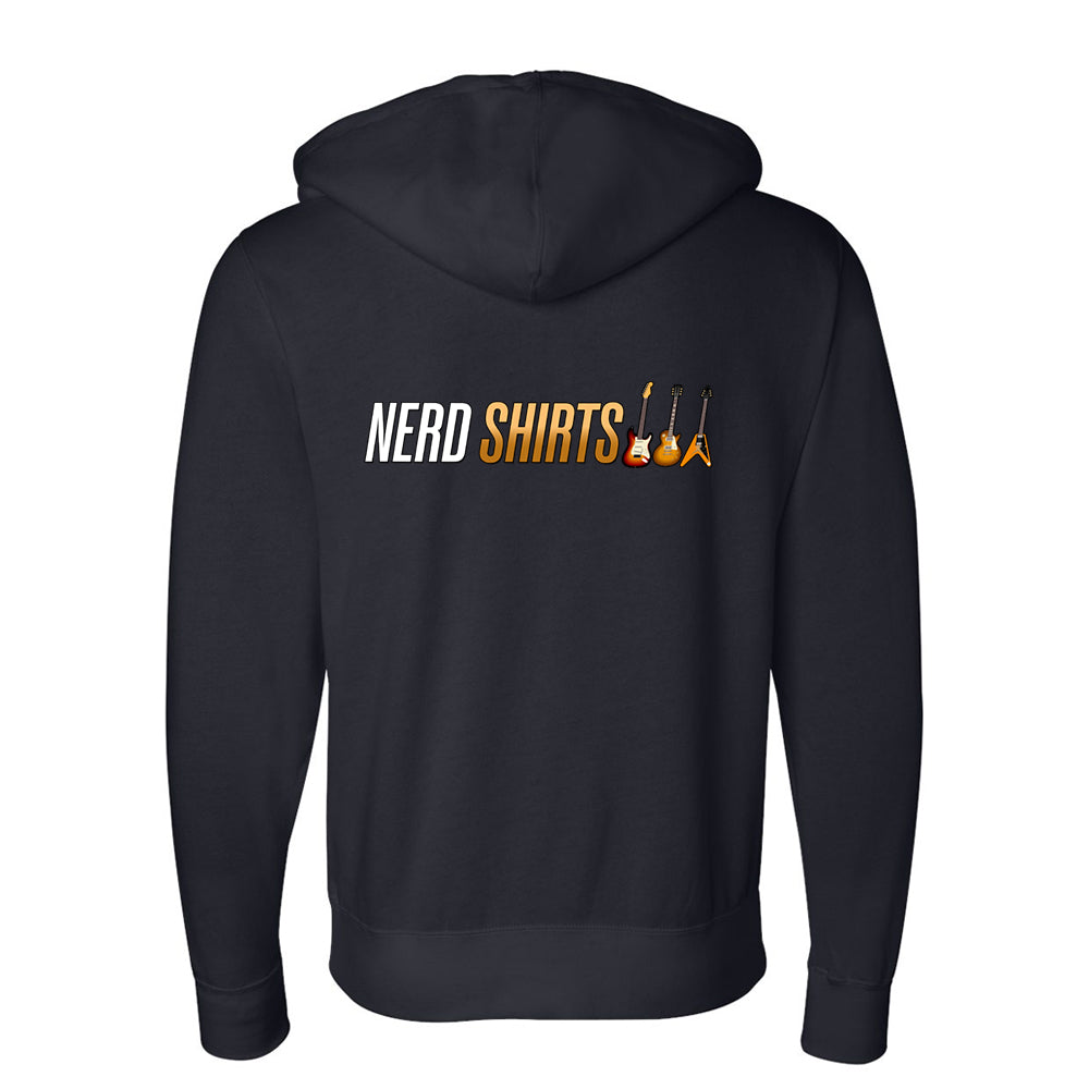Joe Bonamassa Nerd Shirts hettegenser zip svart fleece