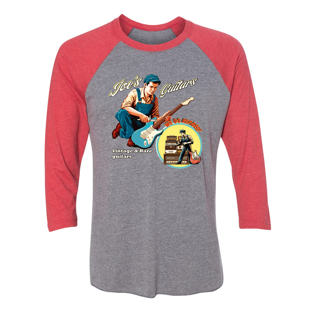 Joe Bonamassa Guitar & Repair Shop 3/4 t-skjorte unisex triblend