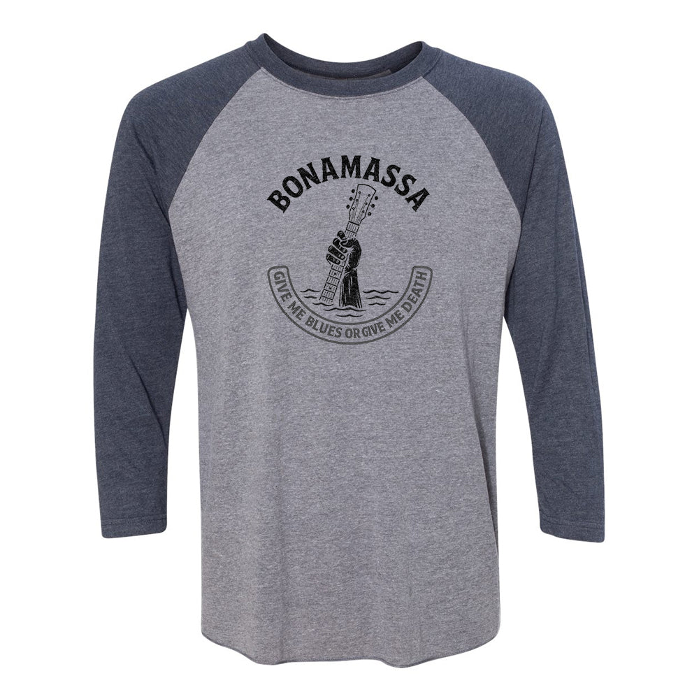 Joe Bonamassa Give Me Blues 3/4 T-skjorte hvit/svart triblend