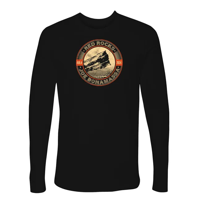 Joe Bonamassa 2024 Red Rocks langermet t-skjorte herre svart