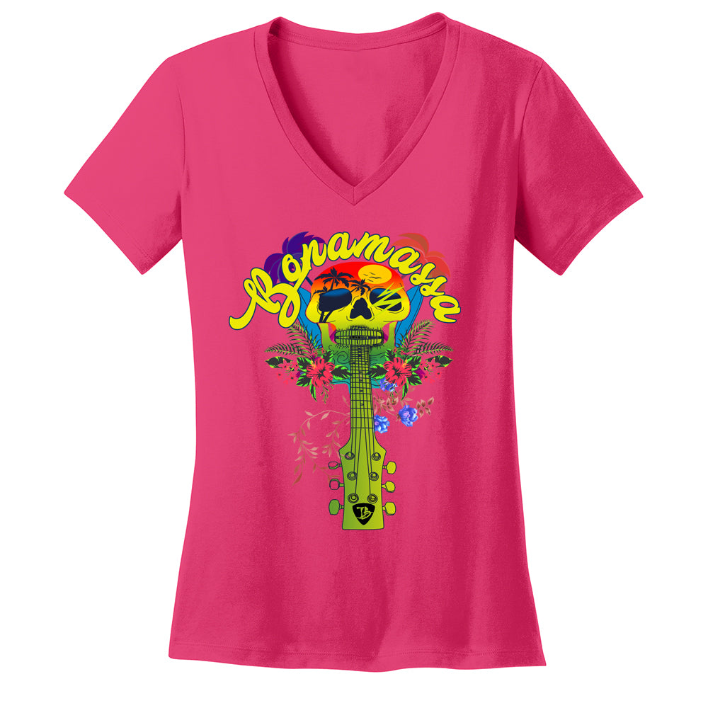 Joe Bonamassa Island Blues V-neck t-skjorte dame bomull