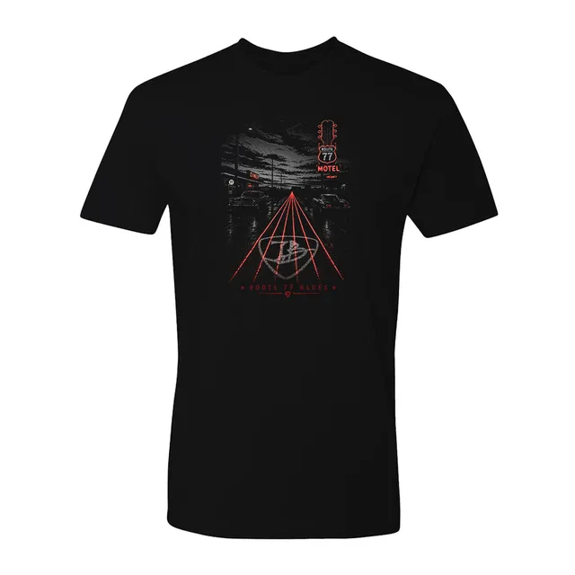 Joe Bonamassa Route 77 Blues t-skjorte unisex svart bomull