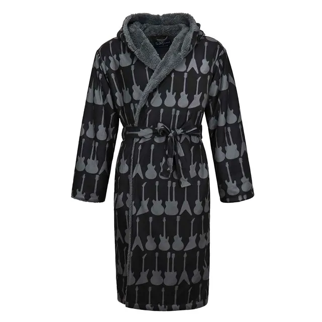 Joe Bonamassa Bona-Fide Guitar morgenkåpe svart fleece