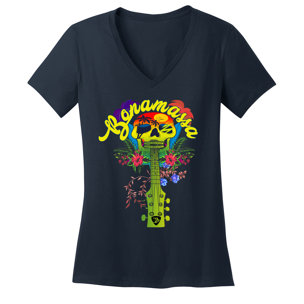 Joe Bonamassa Island Blues V-neck t-skjorte dame bomull