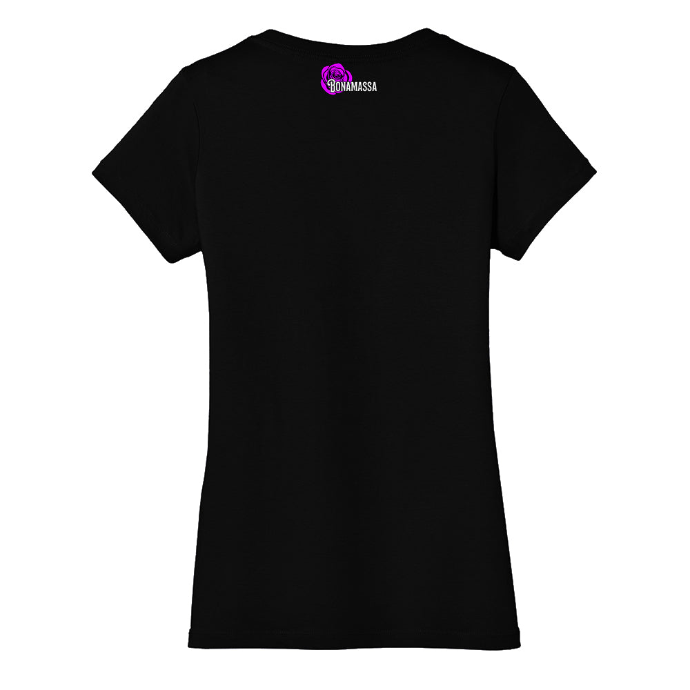 Joe Bonamassa Blooming Blues V-Neck t-skjorte dame bomull