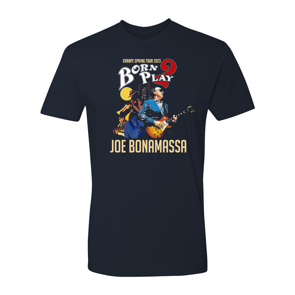Joe Bonamassa 2023 Europe Spring Tour t-skjorte unisex svart