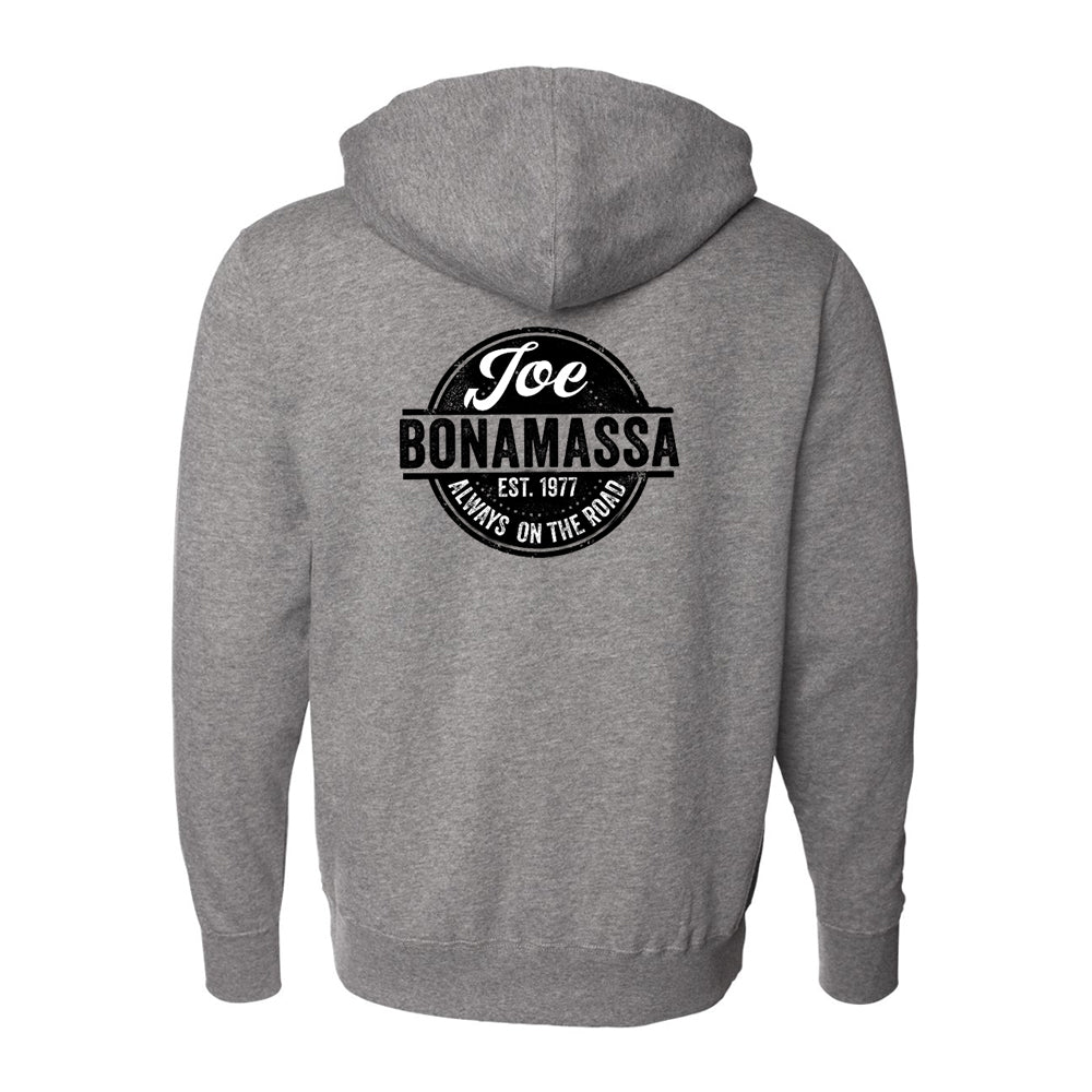 Joe Bonamassa Always On The Road Stamp hettejakke Zip svart unisex