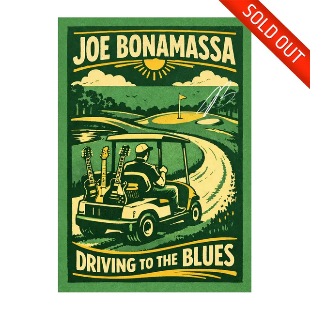 Joe Bonamassa Driving To The Blues 2026 signert trykk håndsignert