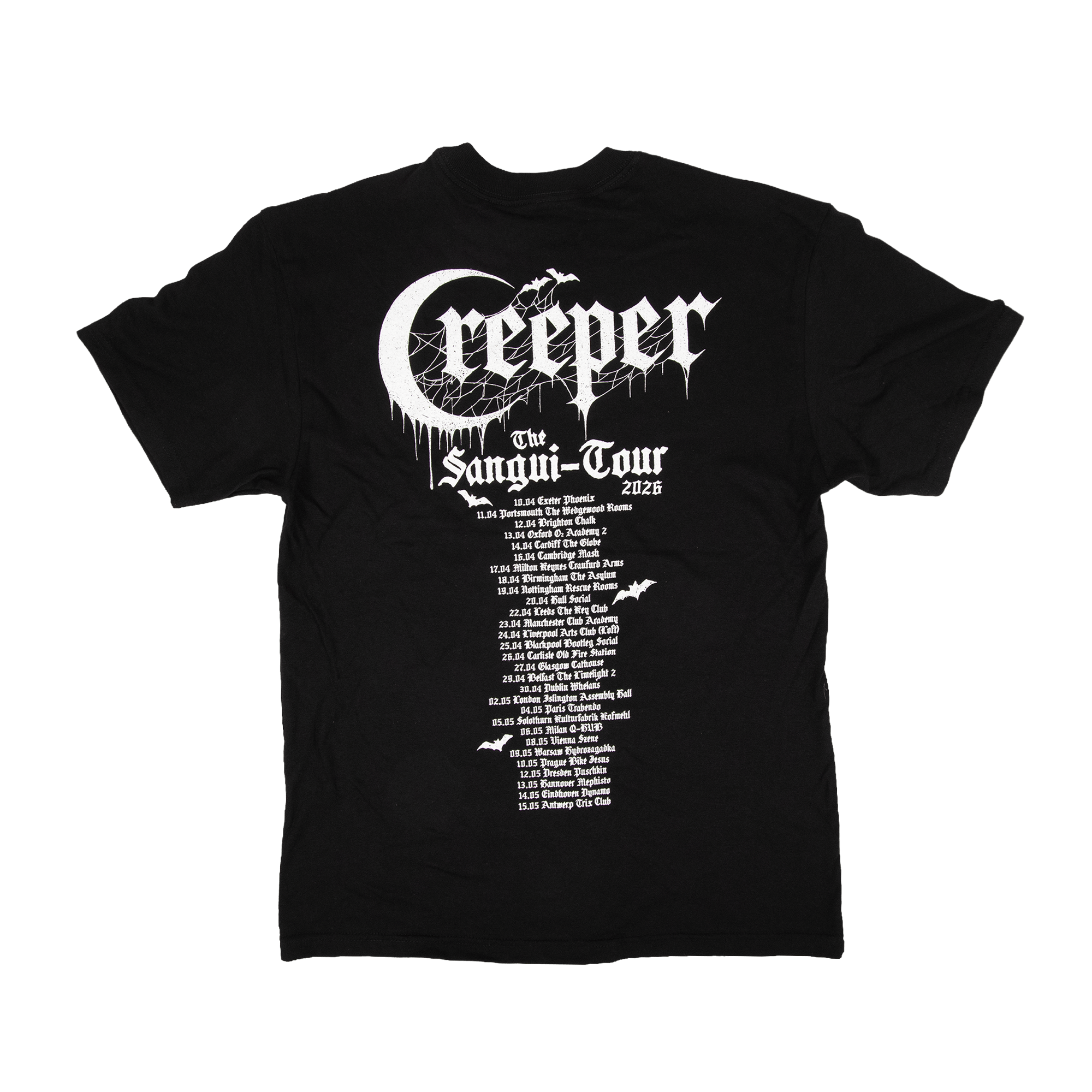 Creeper The Sangui-Tour 2026 Tee t-skjorte svart tour