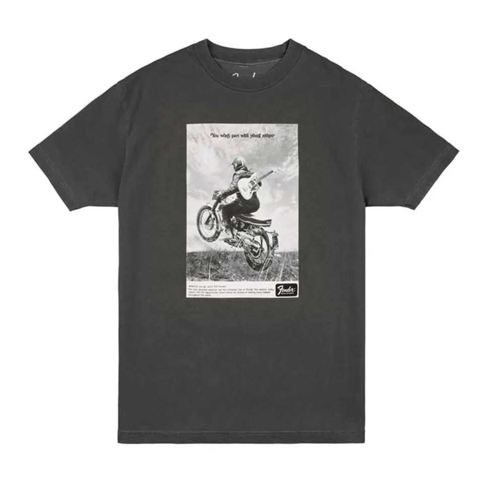 Joe Bonamassa Vintage Ad Biker t-skjorte unisex grafitt