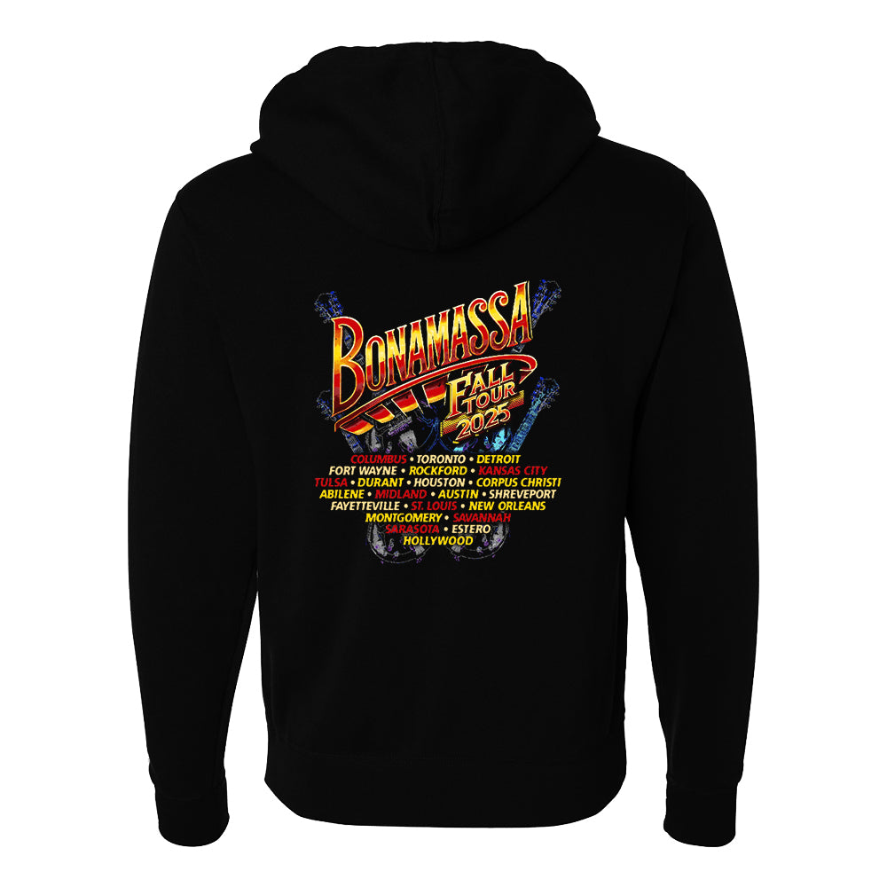 Joe Bonamassa 2025 Fall Tour hettegenser svart unisex
