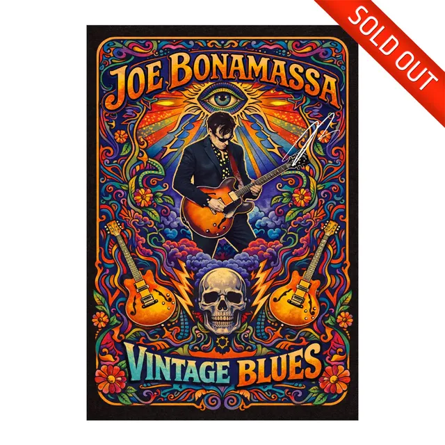 Joe Bonamassa Vintage Blues trykk 2026 signert samleobjekt