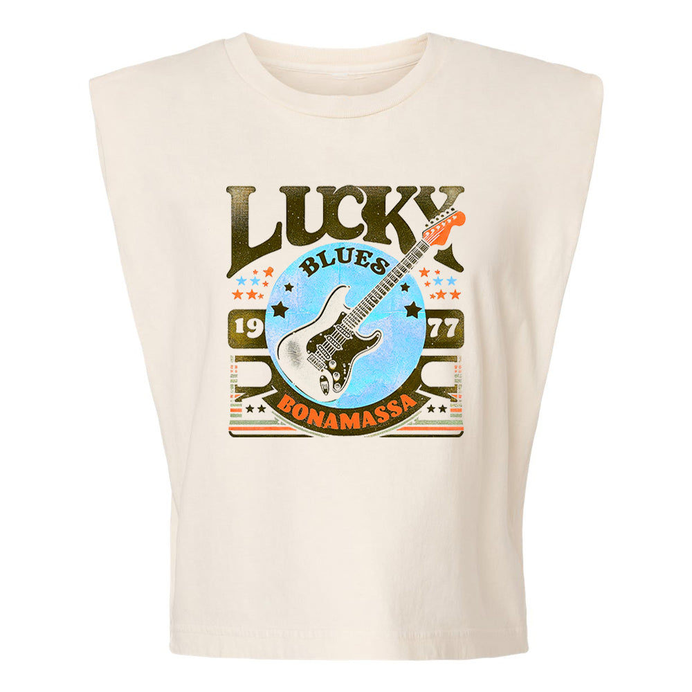 Joe Bonamassa Lucky Blues muscle tee dame krem bomull