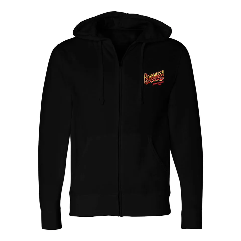 Joe Bonamassa 2025 Summer Tour hettegenser zip svart